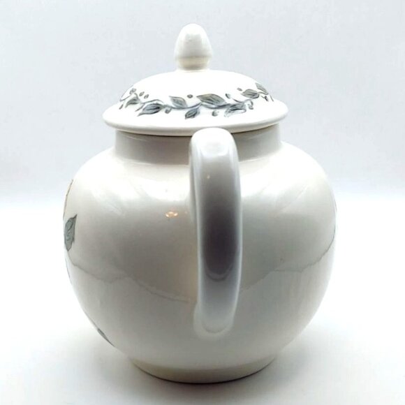 Vintage Handpainted Ceramic Pansy Floral Teapot W/ Lid Spring 1970s Cottage - Picture 4 of 7